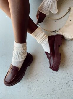 Princess Polly Bellevue Loafer Brown