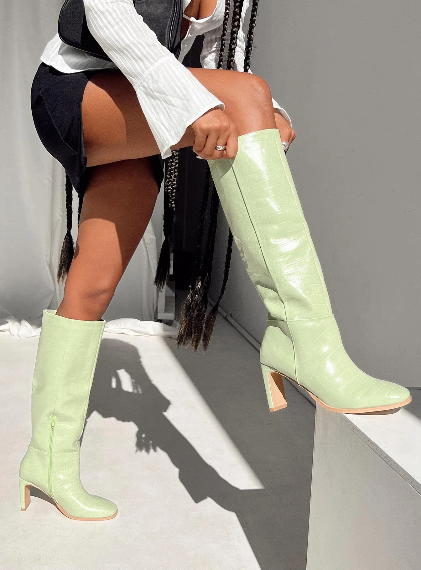 Princess Polly Torrance Boots Green 3 Princess Polly Torrance Boots Green