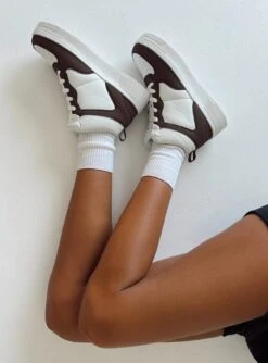 Princess Polly Rylee Sneakers White / Brown