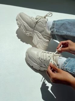 Princess Polly Blair Sneakers Ivory