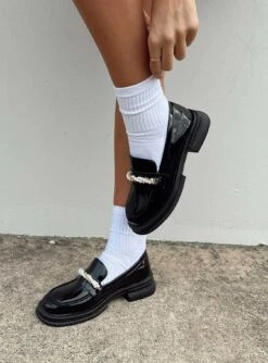 Princess Polly Jamil Loafers Black