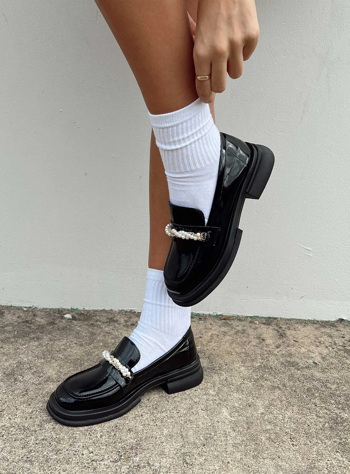 Princess Polly Jamil Loafers Black 3 Princess Polly Jamil Loafers Black