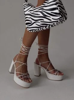 Princess Polly Bonita Heels White