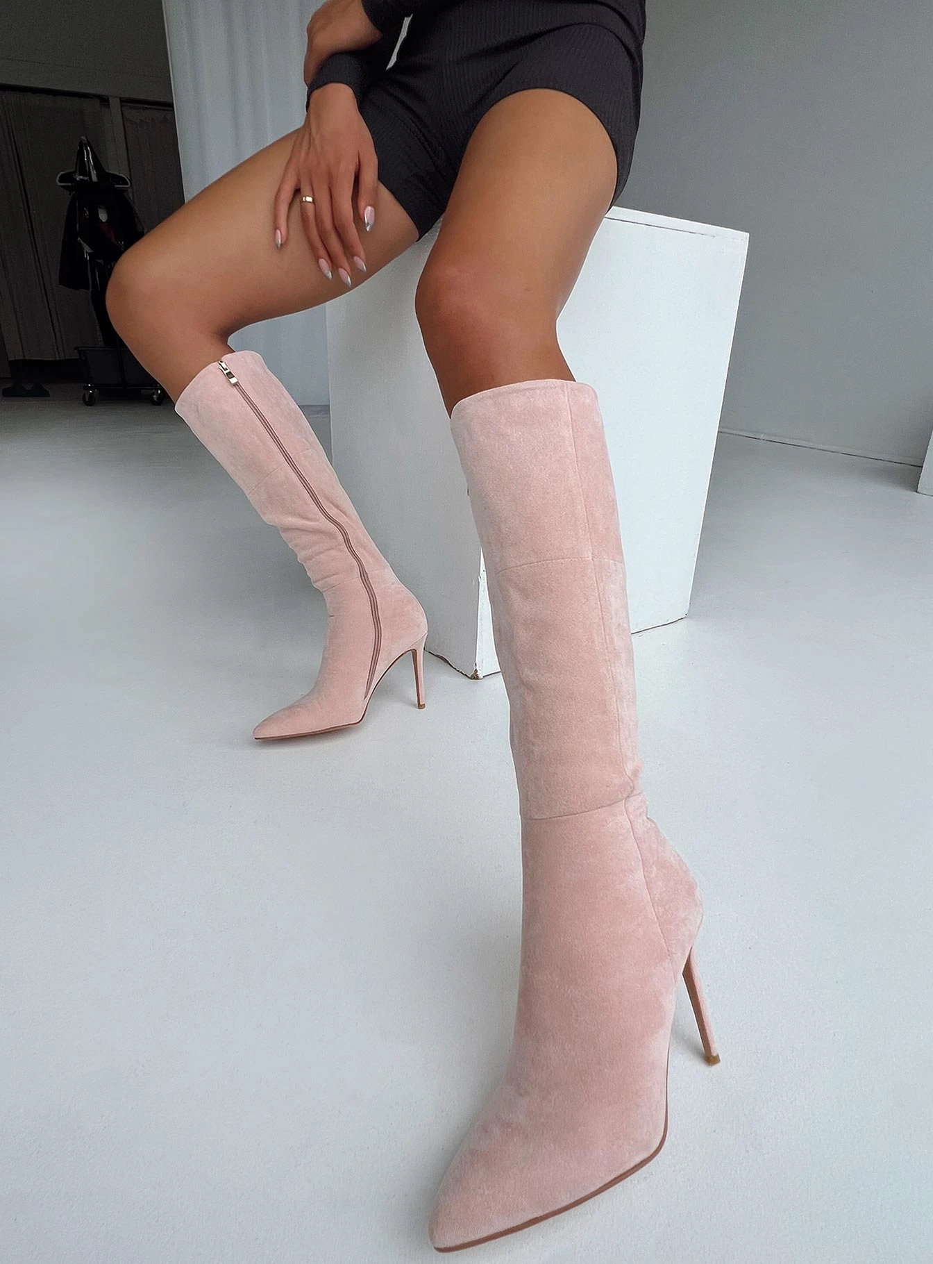 Princess Polly Reynolds Knee High Boot Pink 3 Princess Polly Reynolds Knee High Boot Pink