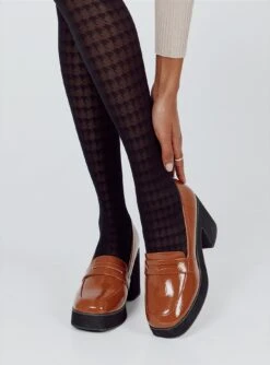 Princess Polly Allegra Heels Brown