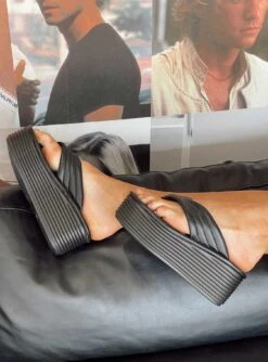 Princess Polly Lola Platform Sandals Black