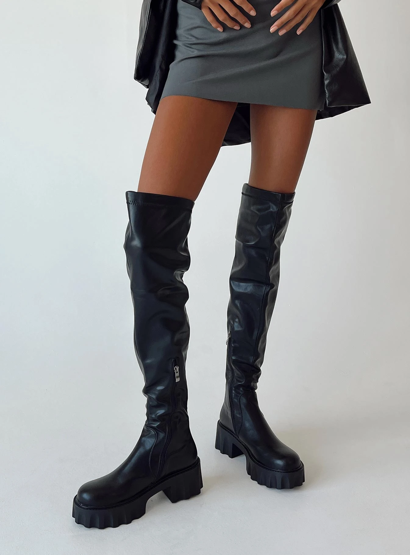 Princess Polly Costello Over The Knee Boots Black 3 Princess Polly Costello Over The Knee Boots Black