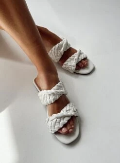 Princess Polly Estella Flats White