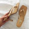 Billini Solana Heels Camel Croc