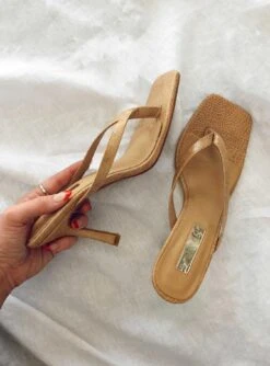 Billini Solana Heels Camel Croc