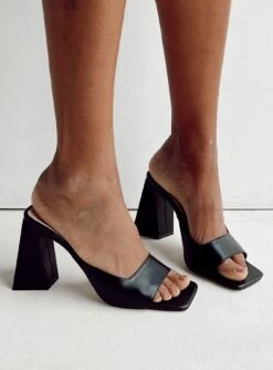 Princess Polly Selva Heels Black