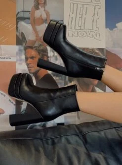 Princess Polly Last Time Boots Black