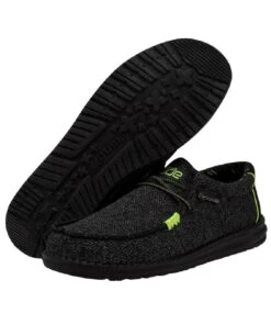 Hey Dude Men's Neon Lime Wally Sox Shoe