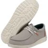 Hey Dude Men's Washed Smoke Grey Wally Shoe -Best Shoes Shop 111523301 wally washed smoke grey left 3 720x copy