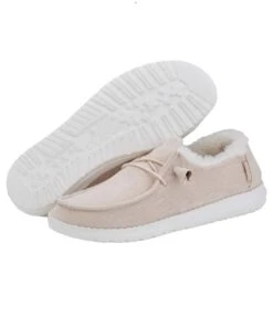 Hey Dude Women's Cream Wendy Corduroy Shoe
