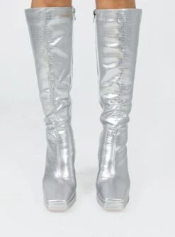 Princess Polly Montgomery Boot Silver -Best Shoes Shop 1 4f9d1547 0e37 41d1 96f3 1e14fcbc08f5