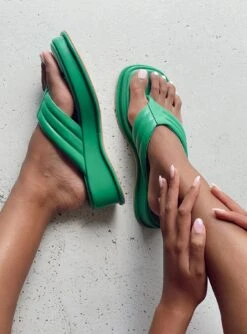 Princess Polly Pump It Up Platforms Apple Green