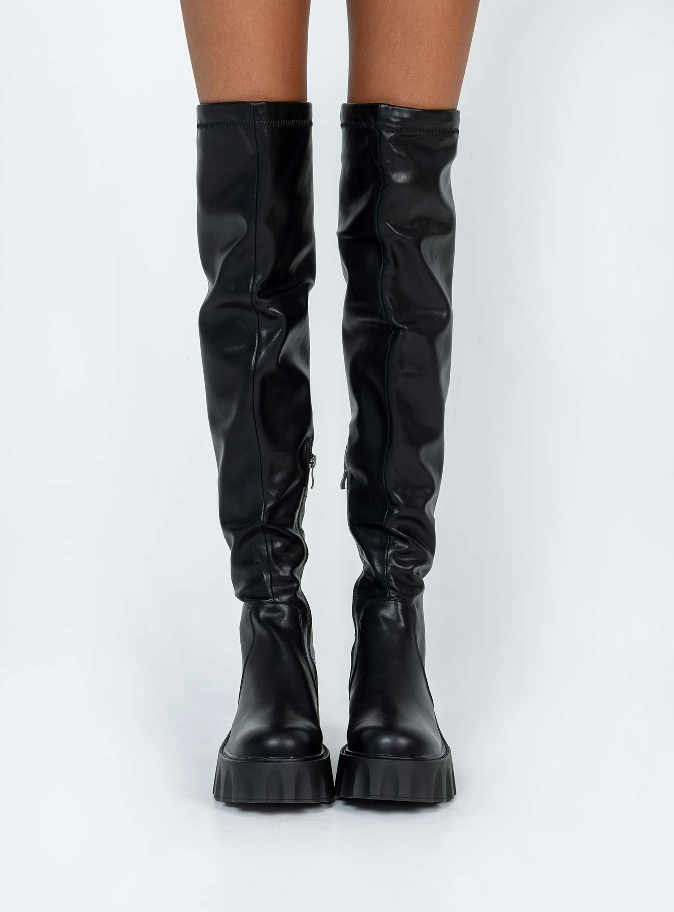 Princess Polly Costello Over The Knee Boots Black 4 Princess Polly Costello Over The Knee Boots Black - Image 2