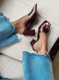 Princess Polly Sunset Boulevard Heels Chocolate Brown