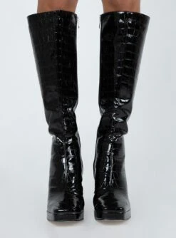 Princess Polly Montgomery Boot Black Croc 11 Princess Polly Montgomery Boot Black Croc -Best Shoes Shop 1 a7cd60be 87ce 4856 992c cba271afdfd3