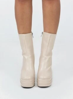 Princess Polly Ricardo Platform Ankle Boots Cream -Best Shoes Shop 1 c1f95115 158d 47c9 8f53 12e9250b0bf8