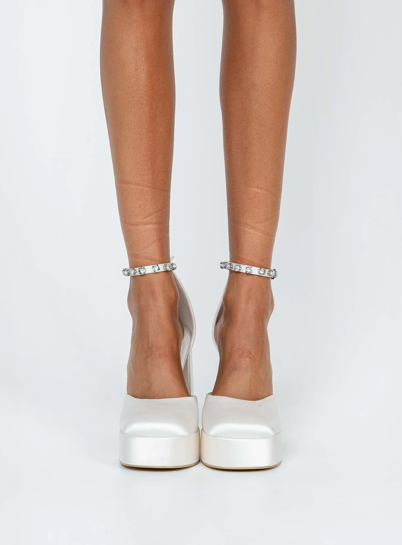 Princess Polly Solis Platform Ankle Strap Heels White 4 Princess Polly Solis Platform Ankle Strap Heels White - Image 2