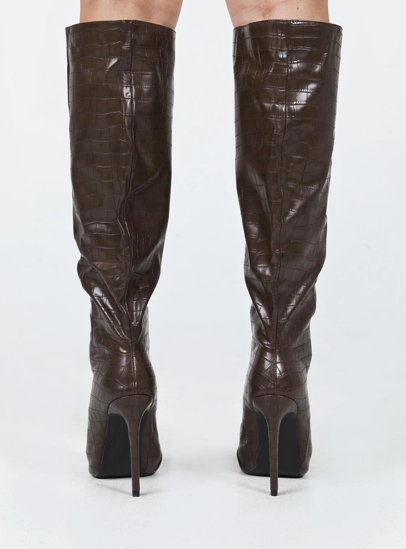 Princess Polly Leighton Boots Brown 6 Princess Polly Leighton Boots Brown - Image 4