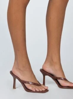 Billini Solana Heels Sepia Croc