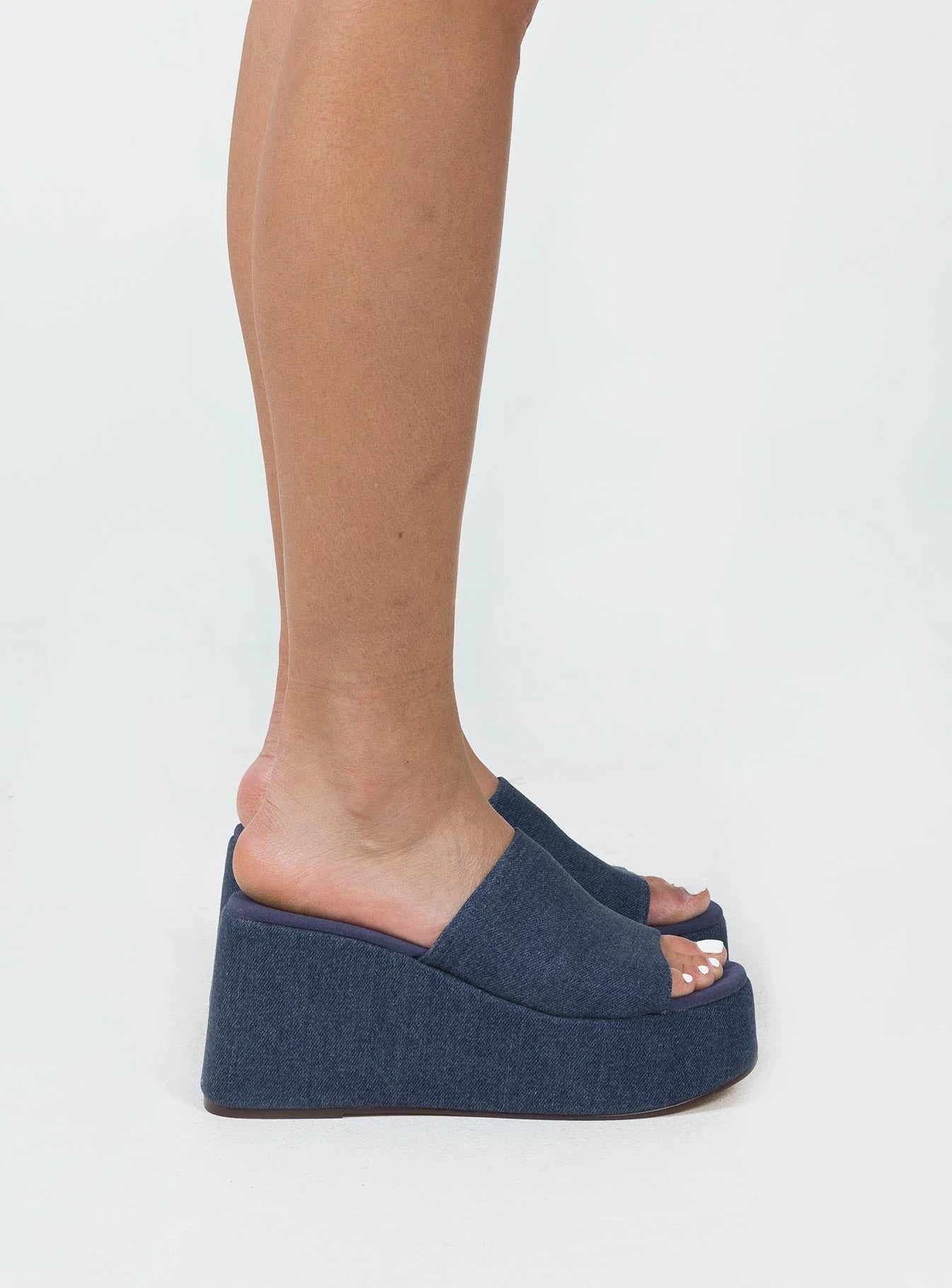 Princess Polly Broca Platform Sandal Dark Denim 5 Princess Polly Broca Platform Sandal Dark Denim - Image 3