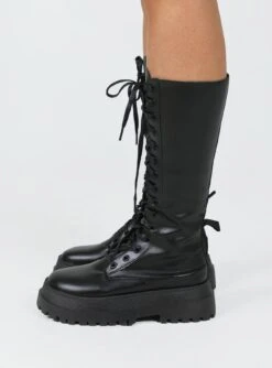 Princess Polly Rothwell Combat Boots Black -Best Shoes Shop 2 84b06625 2cd9 4f08 a8ee 42eda8f176fb