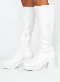Princess Polly Westcott Knee High Boots White -Best Shoes Shop 2 86f3deac f87e 440b 8cf8 a231b863bcc5
