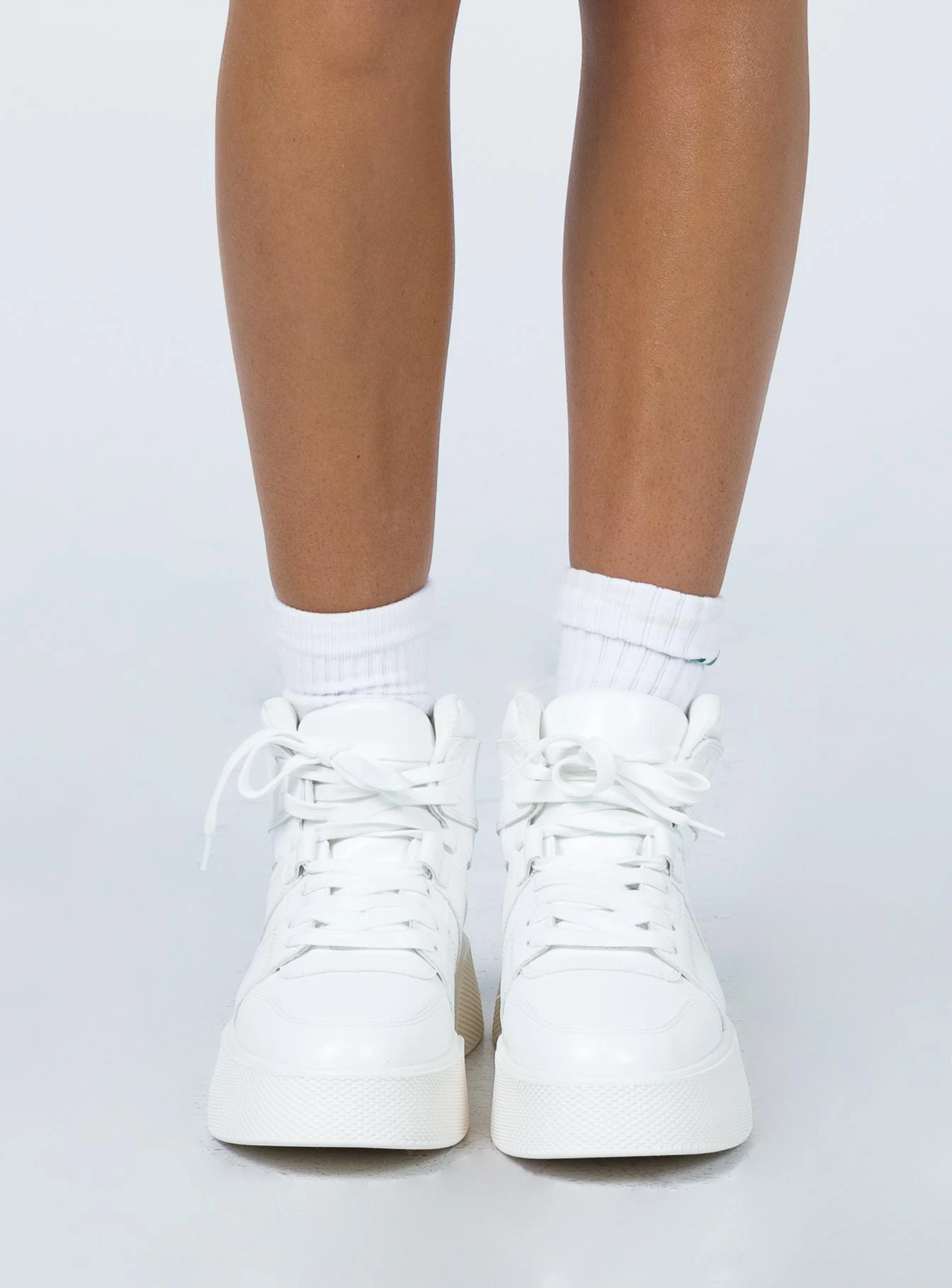 Princess Polly Kick On Sneakers White 4 Princess Polly Kick On Sneakers White - Image 2