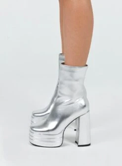 Princess Polly Ricardo Platform Ankle Boot Chrome -Best Shoes Shop 2 9de07b8a a09c 4312 836e 8d4d69d97be3