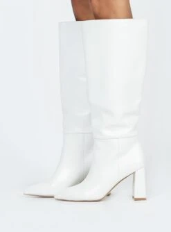 Princess Polly Vesper Knee High Boots White 8 Princess Polly Vesper Knee High Boots White -Best Shoes Shop 2 a2232ebc a4fe 4ea6 b334 815e5000b55a