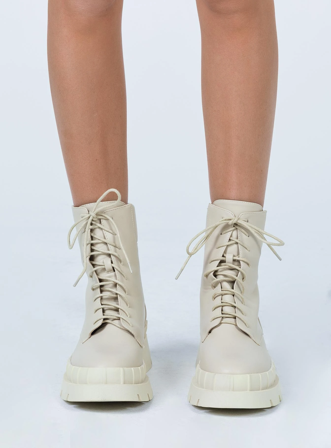 Princess Polly Round Up Boots Ecru 4 Princess Polly Round Up Boots Ecru - Image 2