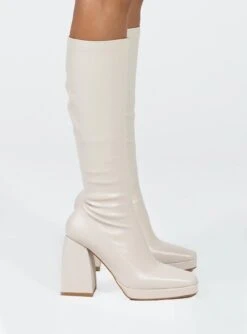 Princess Polly Zayas Knee High Boots Beige 8 Princess Polly Zayas Knee High Boots Beige -Best Shoes Shop 2 bb0001d8 24ff 40f6 97a0 04b3a554a80e