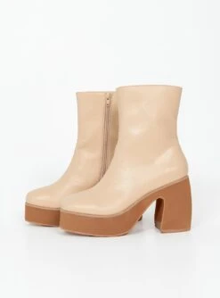 Princess Polly Stillwater Platform Boots Beige -Best Shoes Shop 2 c52db303 7e96 4713 afb5 53bacb9953e7