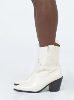 Princess Polly Jenny Croc Cowboy Boots Off White -Best Shoes Shop 3 0e221201 ecce 4d31 8e1e baaadfd9b329