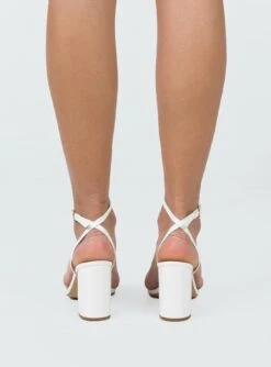 Princess Polly Nightfall Ankle Strap Block Heels Matte White -Best Shoes Shop 3 0fddf80f f56c 4d9c 8714 aae66ff42791
