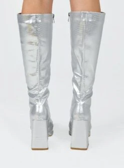 Princess Polly Montgomery Boot Silver -Best Shoes Shop 3 15bf9f1c 3725 44b8 bbd9 2c1195467272