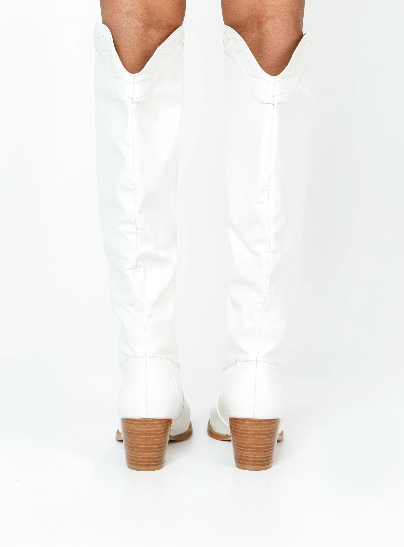 Princess Polly Orleans Western Boot White 6 Princess Polly Orleans Western Boot White - Image 4