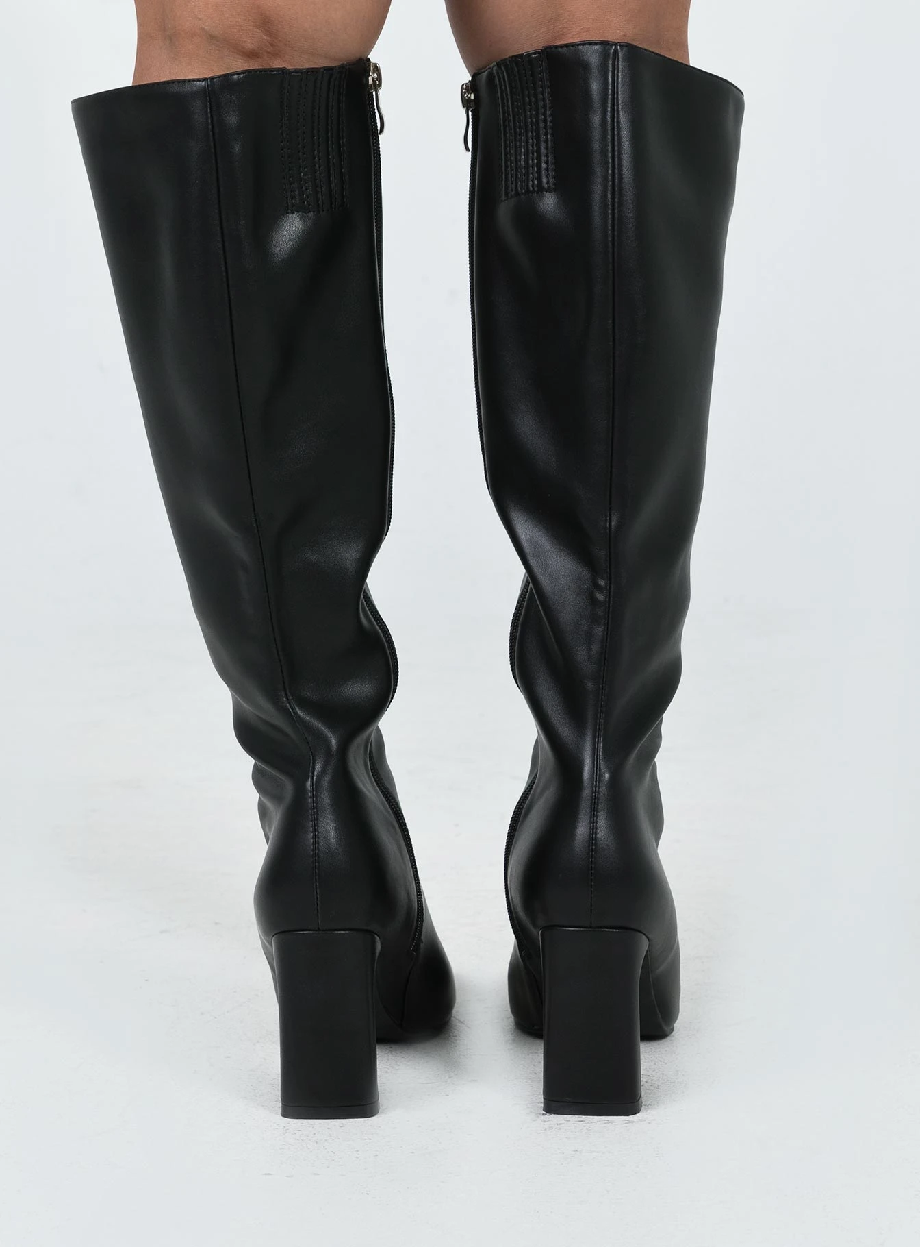Princess Polly Sawyer Knee High Boots Black 6 Princess Polly Sawyer Knee High Boots Black - Image 4