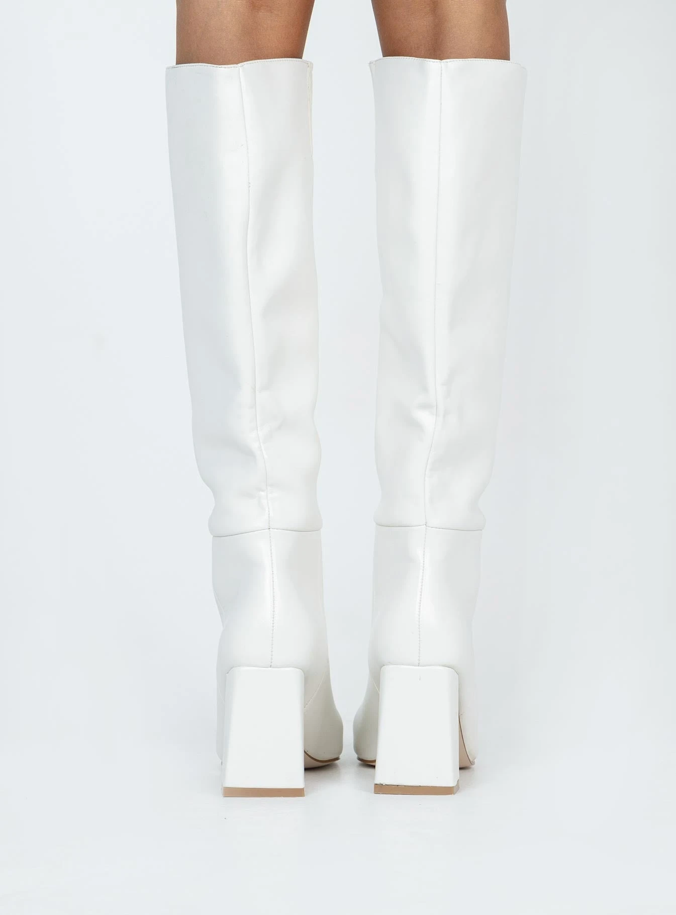 Princess Polly Vesper Knee High Boots White 6 Princess Polly Vesper Knee High Boots White - Image 4