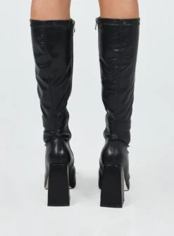 Princess Polly Zayas Knee High Boots Black -Best Shoes Shop 3 55bd0002 c32e 4e3c bbb7 68dfc9329854