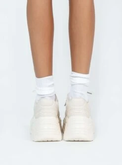 Princess Polly Blair Sneakers Ivory -Best Shoes Shop 3 822e9619 e17a 4db7 a91a 1f513b0de599