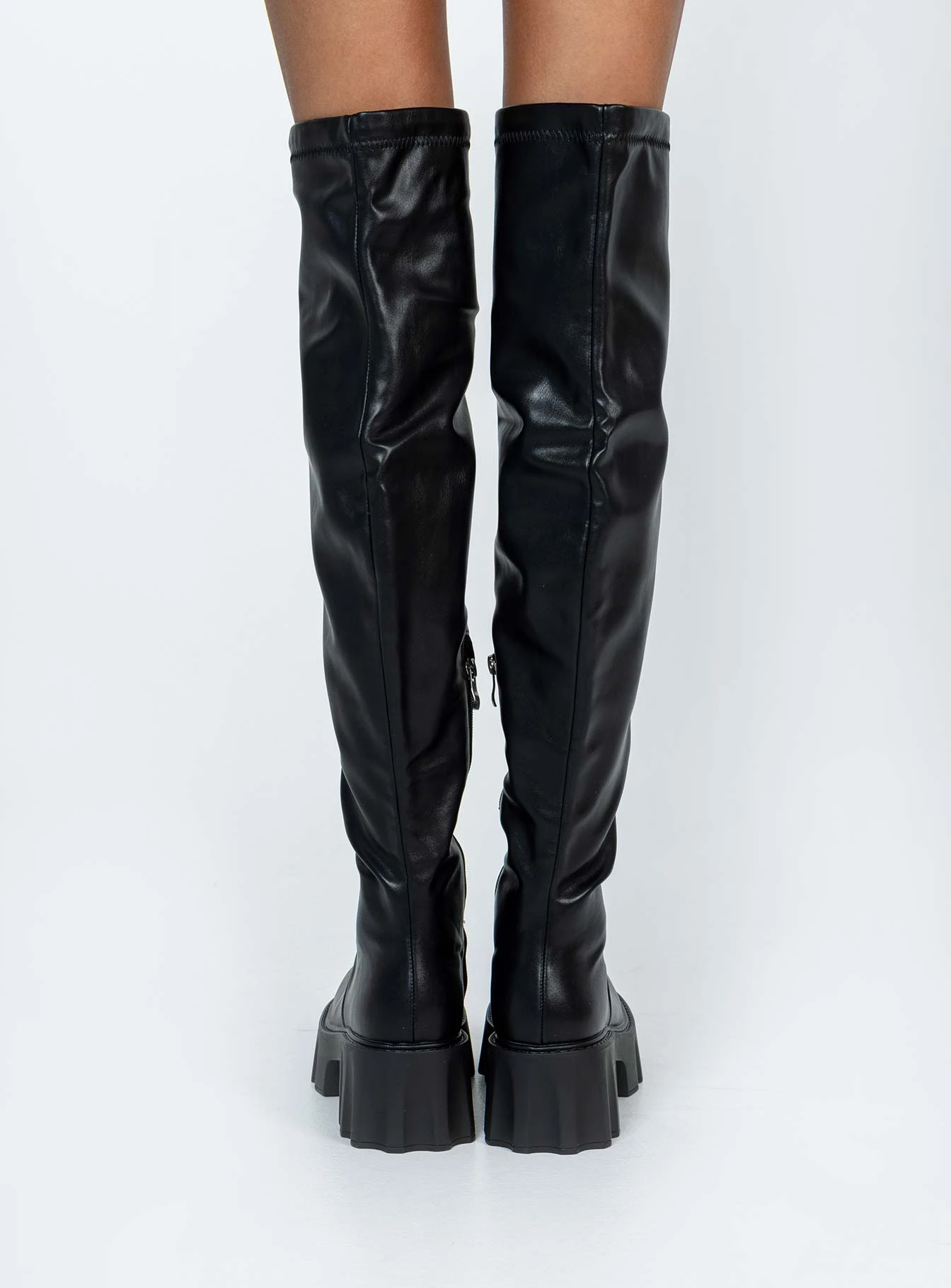 Princess Polly Costello Over The Knee Boots Black 6 Princess Polly Costello Over The Knee Boots Black - Image 4