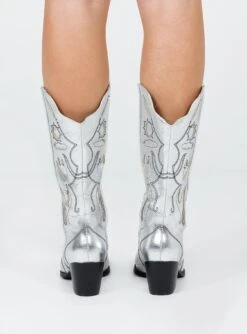 Princess Polly Rosewood Boots Silver -Best Shoes Shop 3 96c474e5 6284 4645 98d9 6081a938cdff