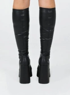 Windsor Smith Highkey Platform Knee High Boots Black -Best Shoes Shop 3 abb89c56 5771 4205 8b86 80b310e884ea