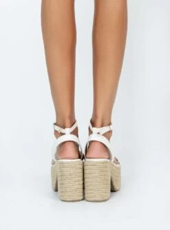 Princess Polly Gianni Espadrille Platform Heels White -Best Shoes Shop 3 b2532be1 8fb6 411c 92be 6717bbe78b98