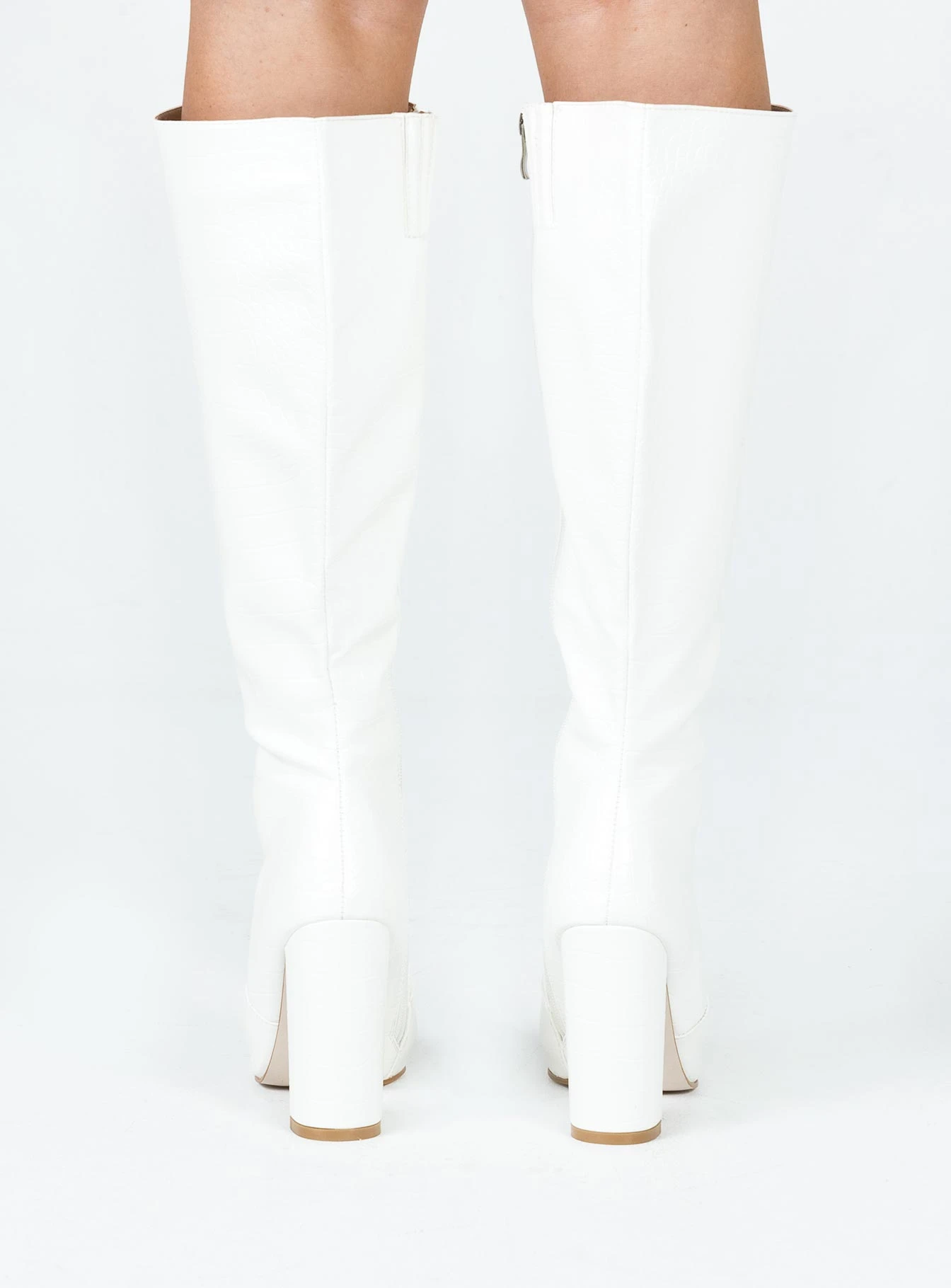 Princess Polly Stamper Boots White 6 Princess Polly Stamper Boots White - Image 4